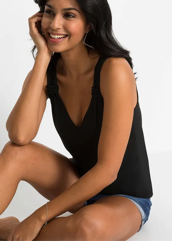 Jersey top van viscose, bonprix
