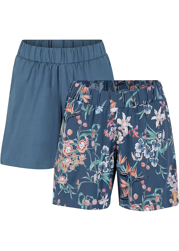 Katoenen jersey short met comfortband (set van 2), bonprix