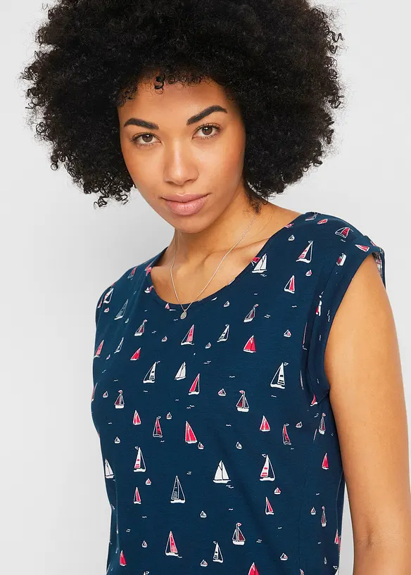 Shirtjurk met vleugelmouwen en print, bonprix