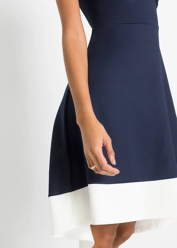 Carmen jurk met knoopdetail, bonprix