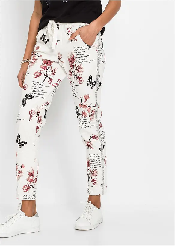 Losse twill broek, bonprix
