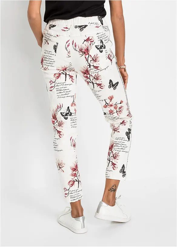 Losse twill broek, bonprix