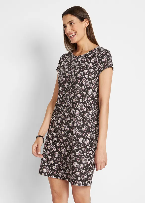 Shirtjurk van katoen met splitten opzij (set van 2), bonprix
