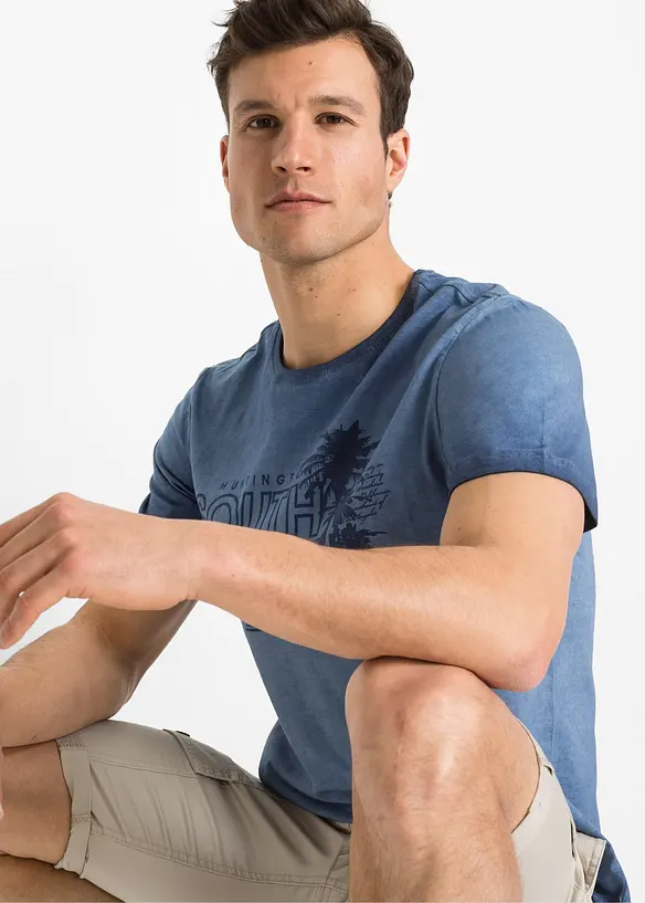 T-shirt in washed out look van biologisch katoen, bonprix