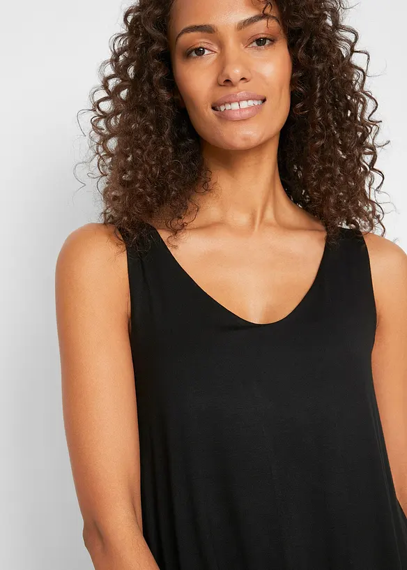 Dubbellaagse longtop in een viscosemix, bonprix