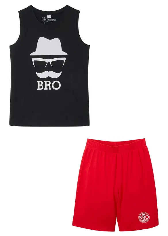 Jongens tanktop en korte broek van biologisch katoen (2-dlg. set), bonprix