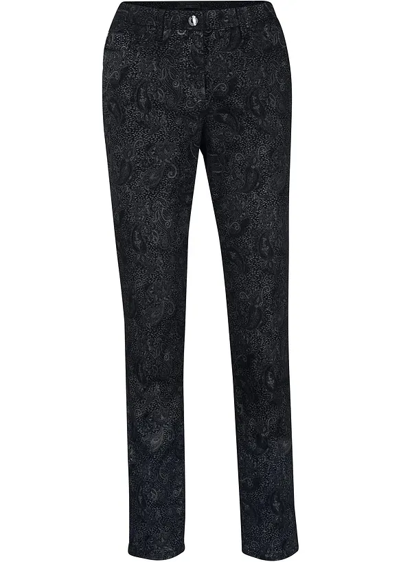 Twill broek met elegante print, bonprix