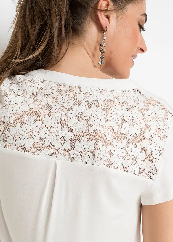 Henley shirt van een viscosemix, bonprix