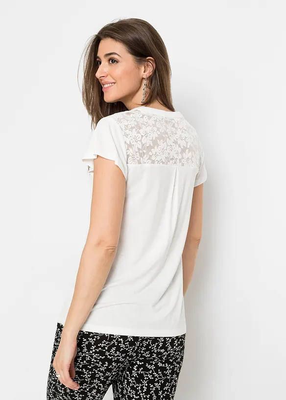 Henley shirt van een viscosemix, bonprix