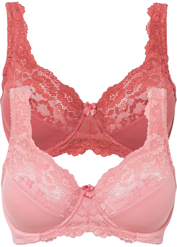 Minimizer bh met gewatteerde bandjes (set van 2), bonprix