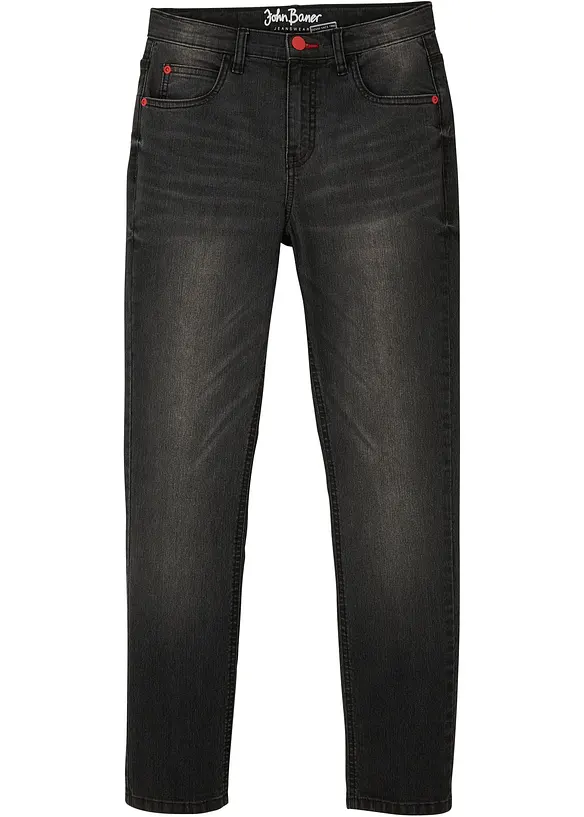 Jeans met coole wassing, slim fit, John Baner JEANSWEAR
