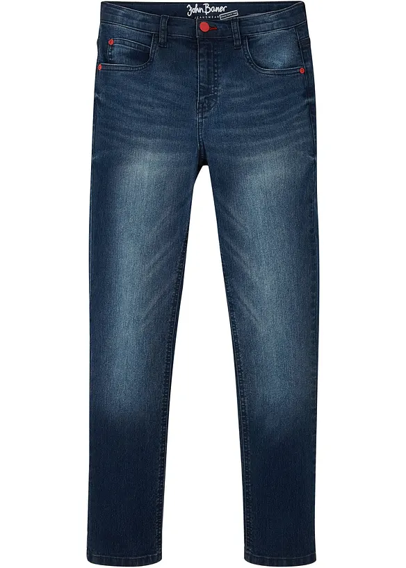 Jeans met coole wassing, slim fit, John Baner JEANSWEAR