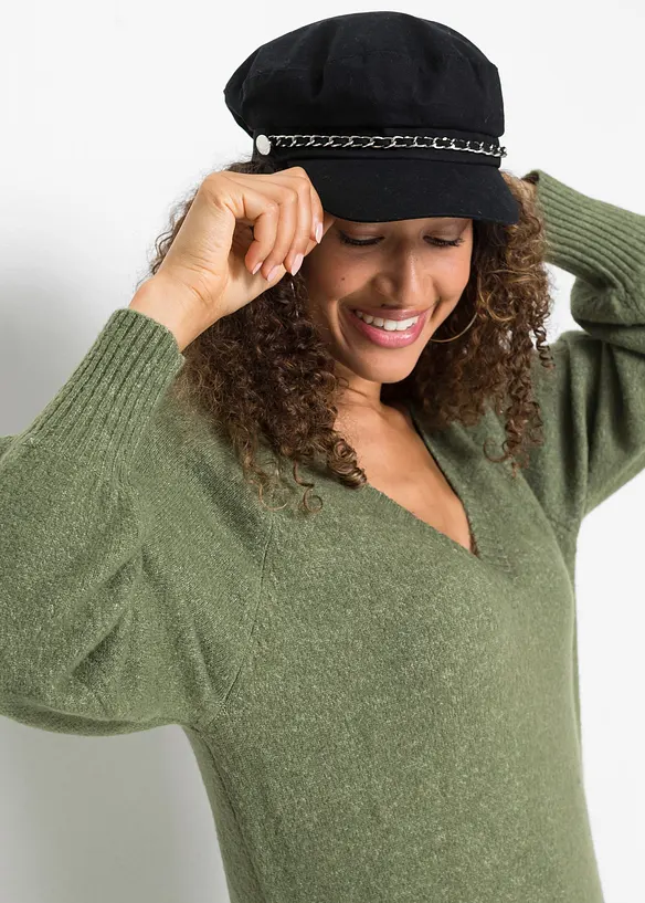 Gebreide oversized midi jurk, bonprix