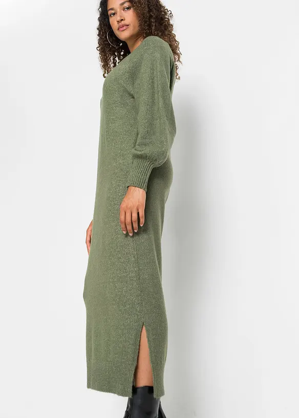 Gebreide oversized midi jurk, bonprix