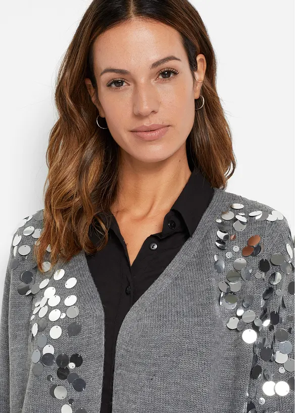 Vest met pailletten, bonprix