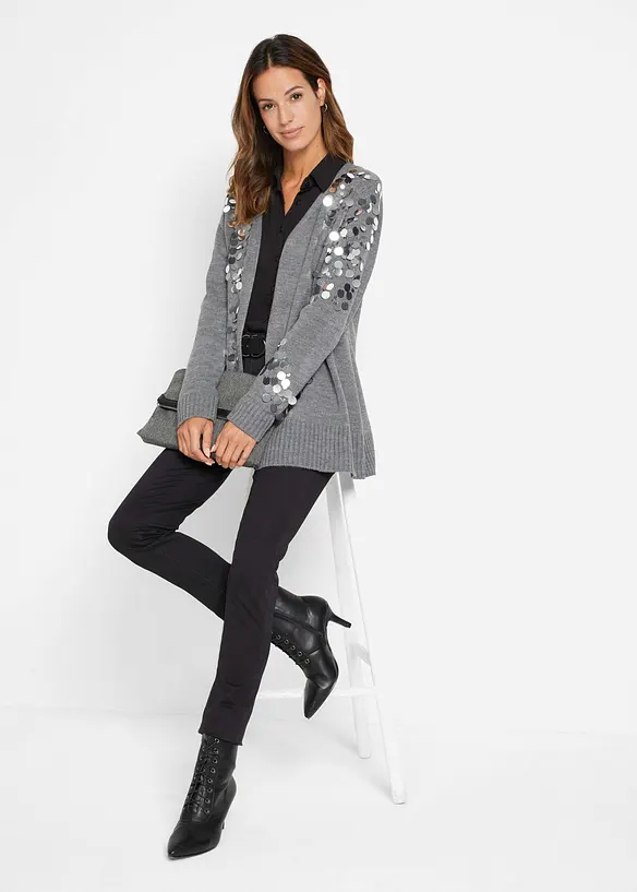 Vest met pailletten, bonprix