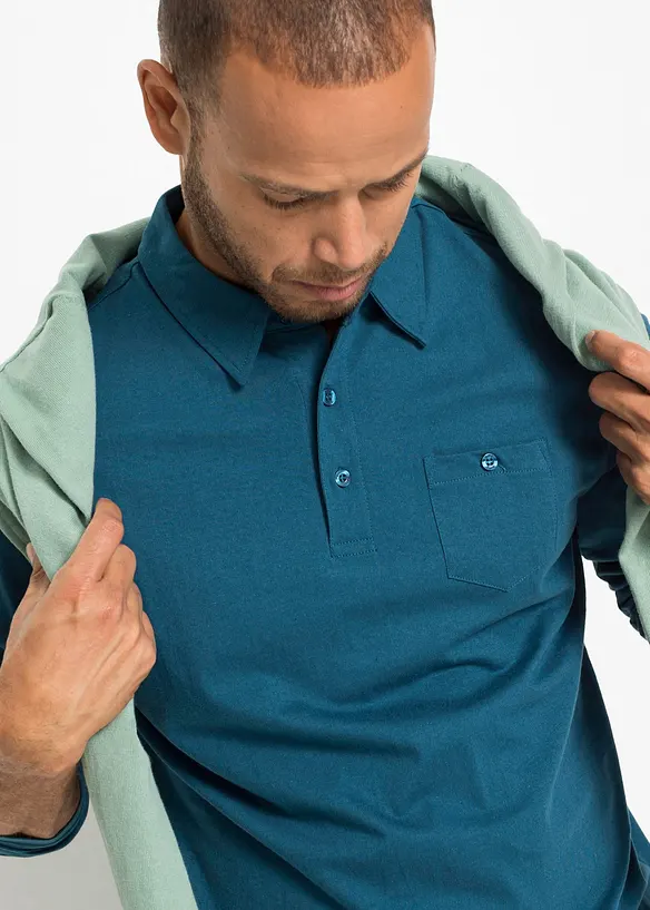 Poloshirt, lange mouw (set van 2), bonprix