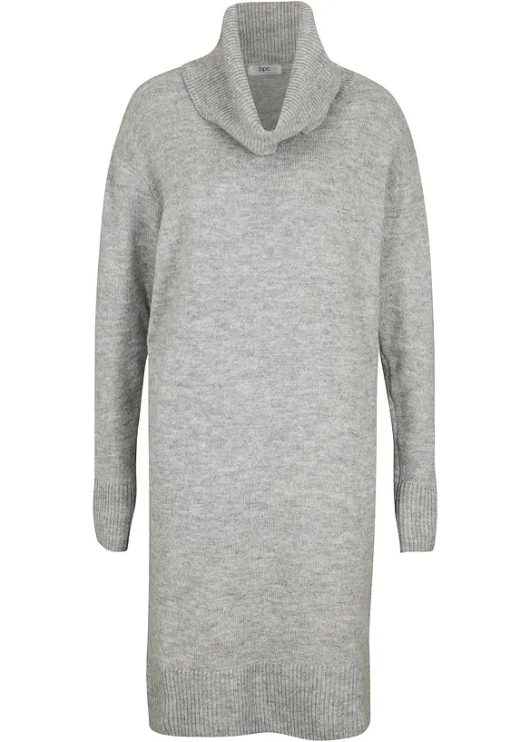 Oversized gebreide jurk met col, bonprix