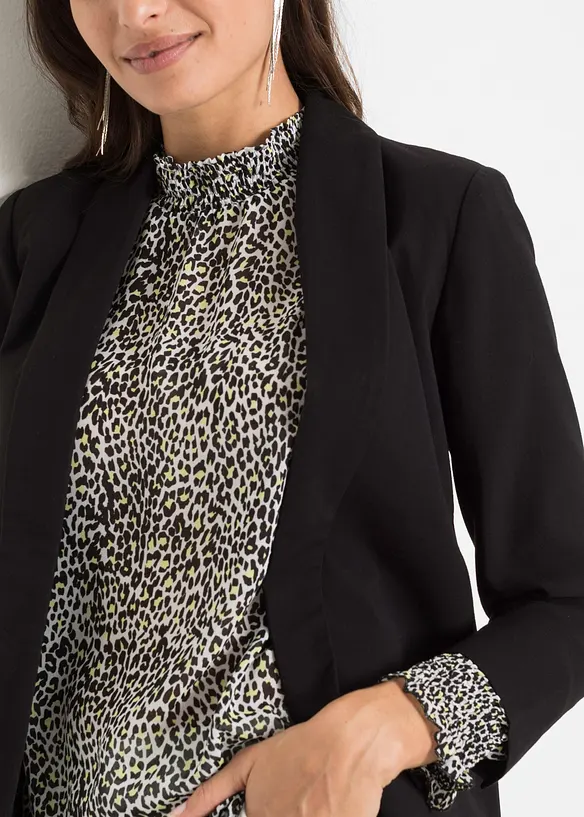 Lange blazer in een viscosemix, bonprix