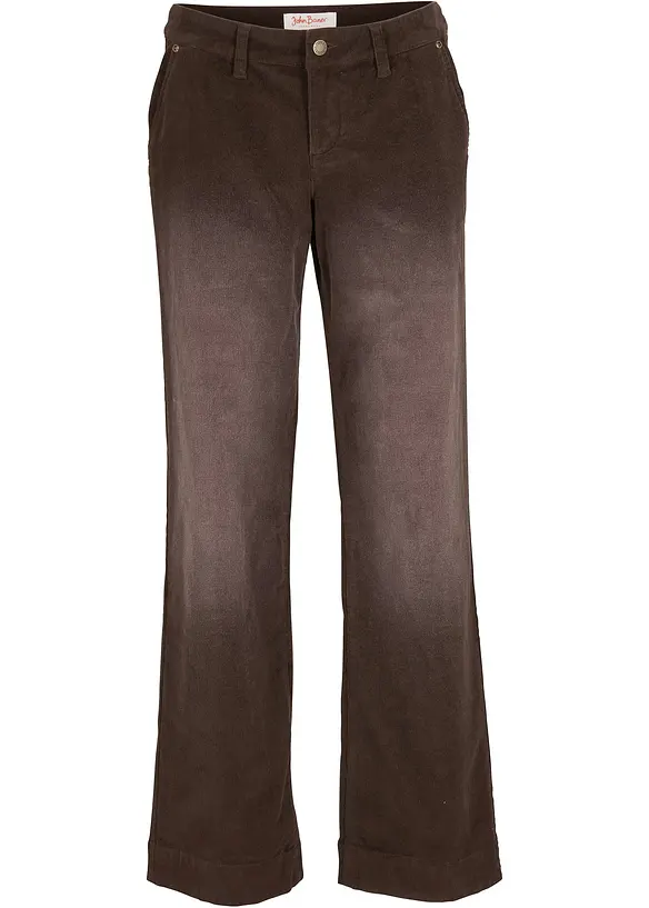 Stretch corduroy broek, wijd, bonprix