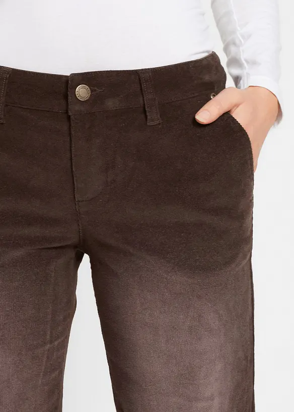 Stretch corduroy broek, wijd, bonprix