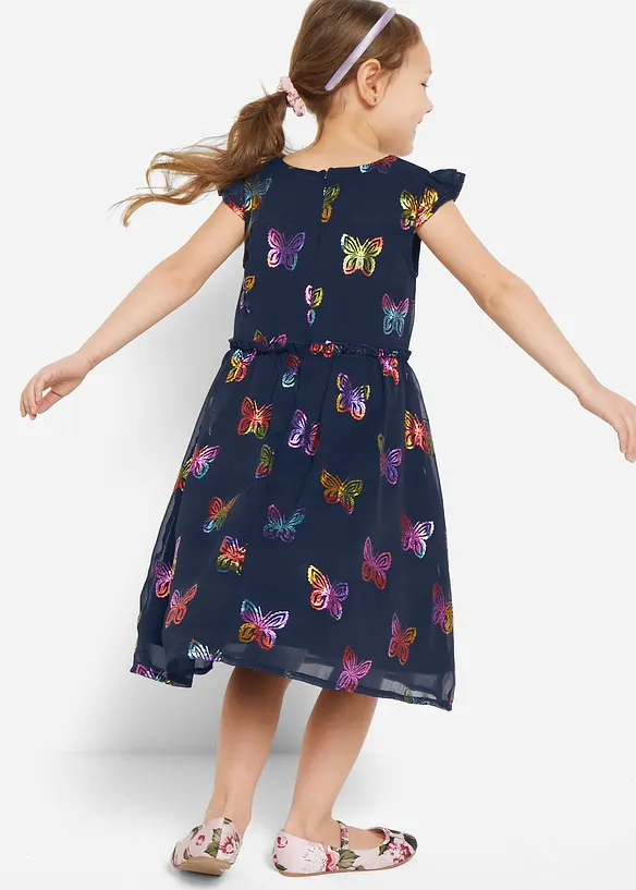 Chiffon jurk in A-lijn, bonprix