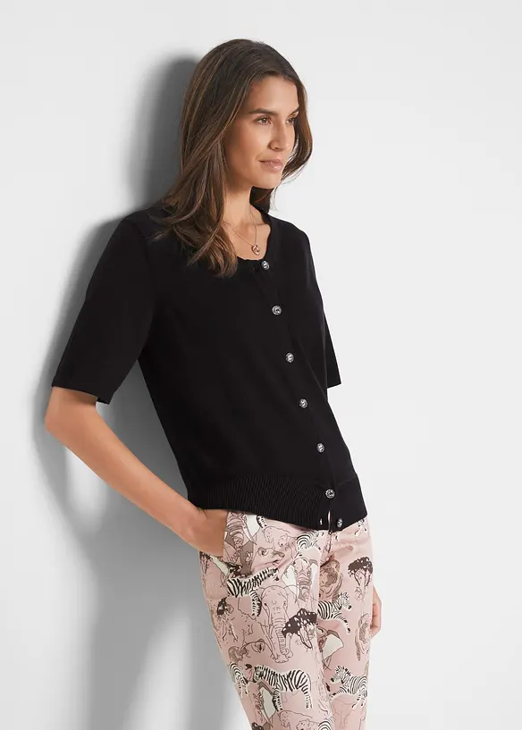 Shirtvest met halflange mouwen en stijlvolle knopen, bpc selection