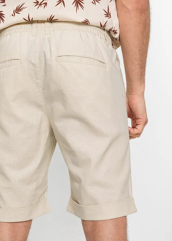 Instap bermuda van linnenmix, regular fit, bonprix