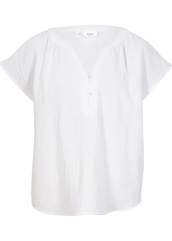Mousseline blousetop van katoen, bonprix