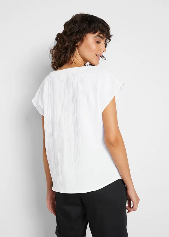 Mousseline blousetop van katoen, bonprix