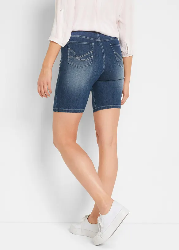 Straight jeans bermuda,  mid waist, bonprix