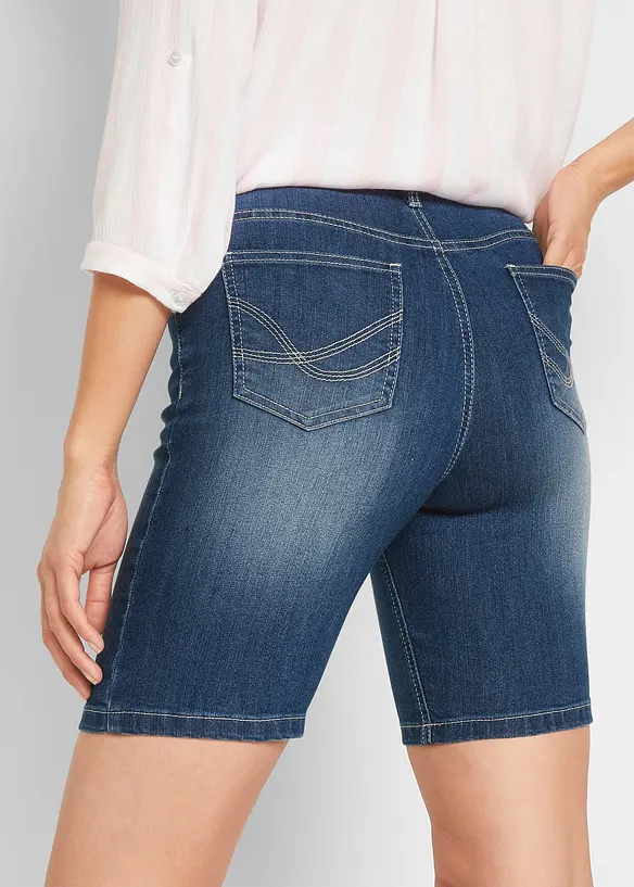 Straight jeans bermuda,  mid waist, bonprix