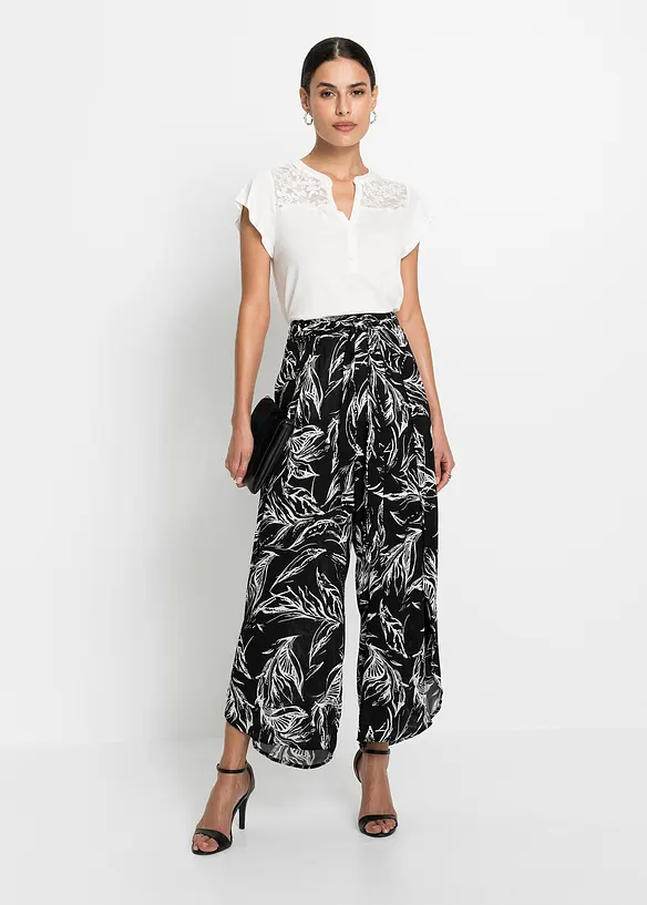 Broek van soepele viscose, bonprix