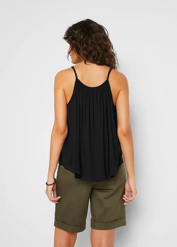 Top met spaghettibandjes van soepele viscose, bonprix