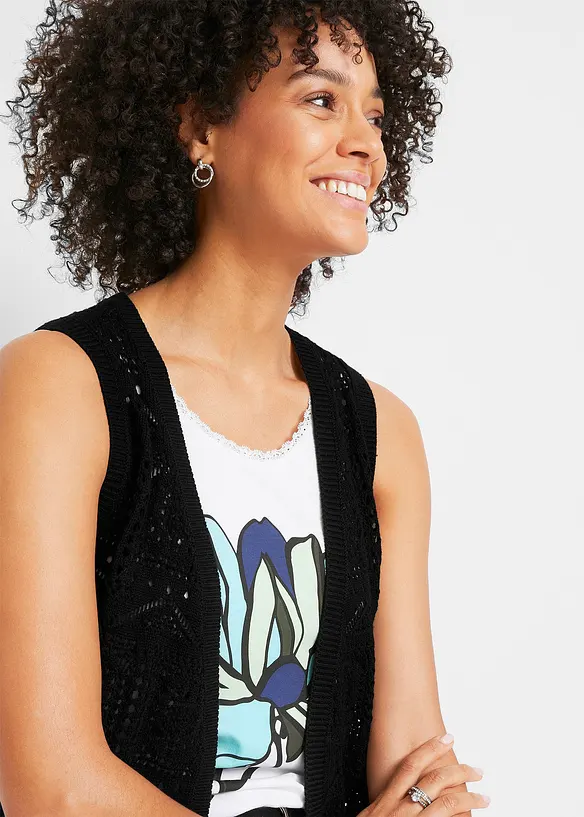 Lang vest van ajour, bonprix