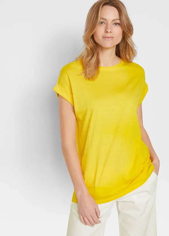 Longshirt van biologisch katoen (set van 2), bonprix