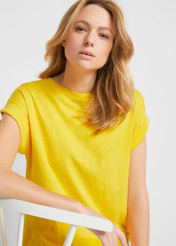 Longshirt van biologisch katoen (set van 2), bonprix