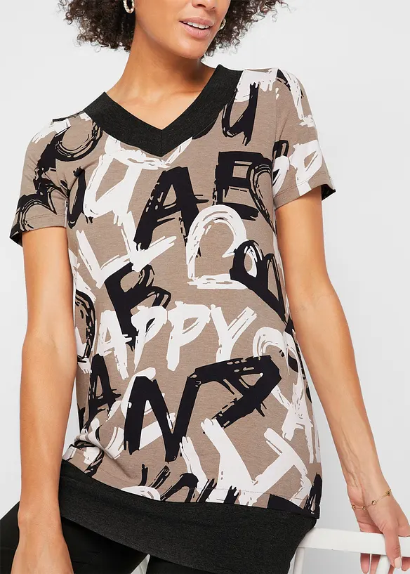 Longshirt met korte mouwen, bonprix