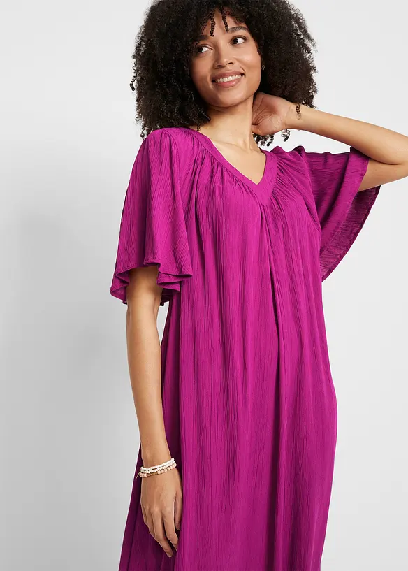 Lange kaftan jurk van crêpe, bonprix