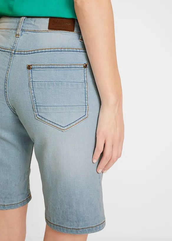 Mid waist jeans bermuda, straight, bonprix
