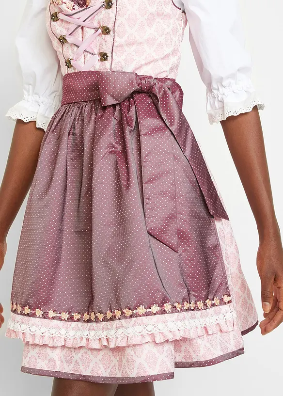 Dirndl met schort, knielang (2-dlg. set), bonprix