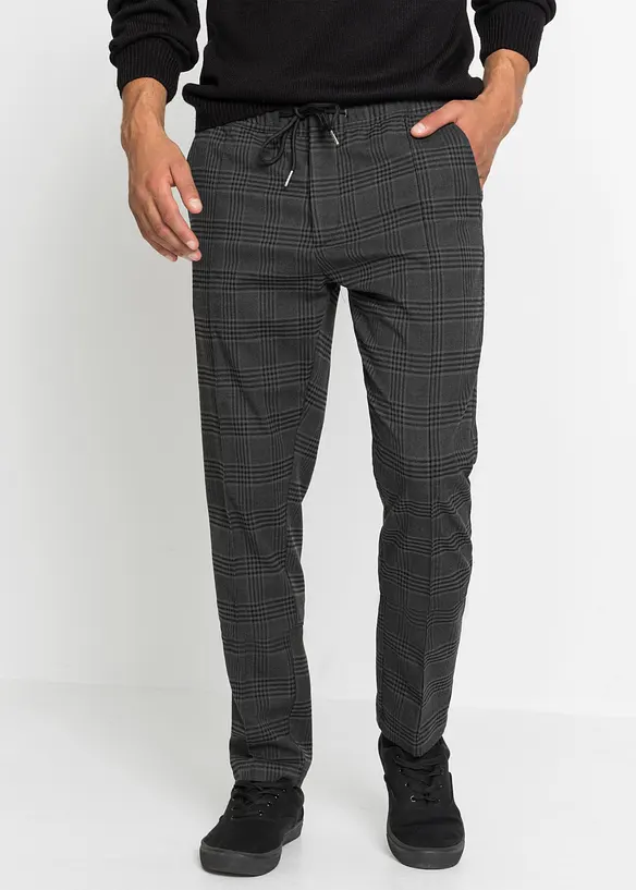 Broek met comfortband in wollen look, regular fit, bonprix
