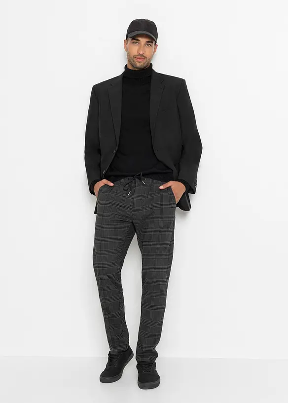Broek met comfortband in wollen look, regular fit, bonprix