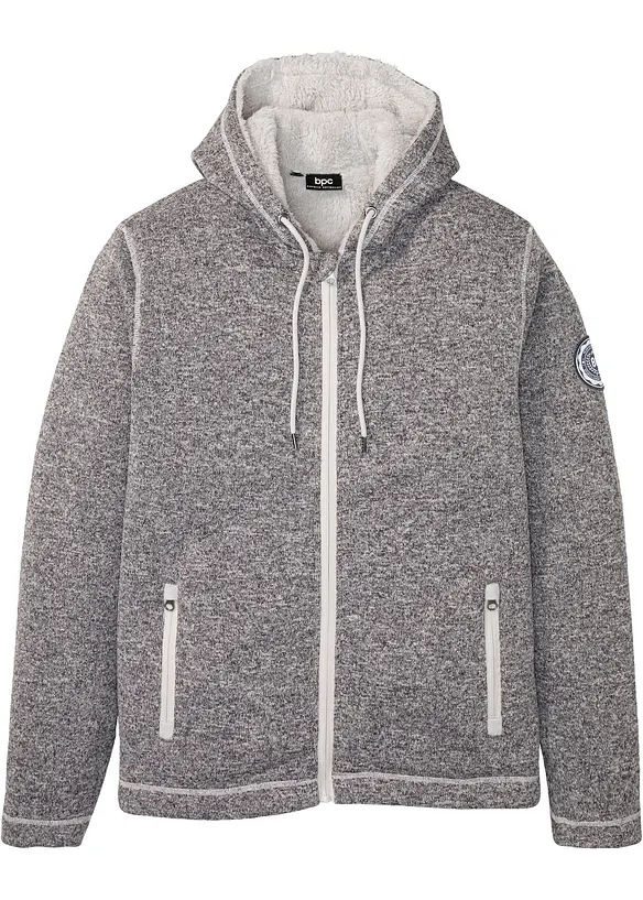 Gebreid fleece vest met teddy voering, bonprix