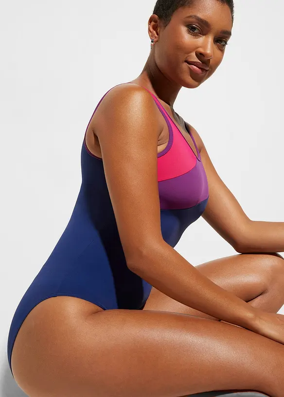 Sportbadpak met inzetstukken in contrasterende kleuren, bonprix