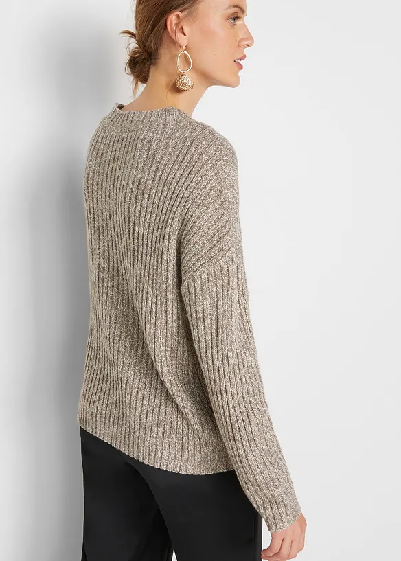 Oversized trui met kabelpatroon, bonprix