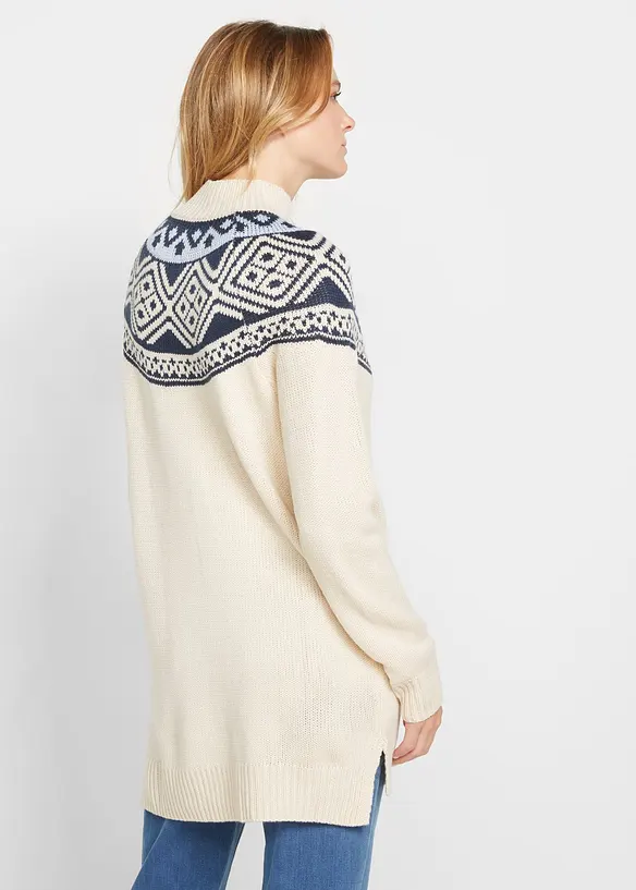 Noorse trui met zijsplitten, bonprix