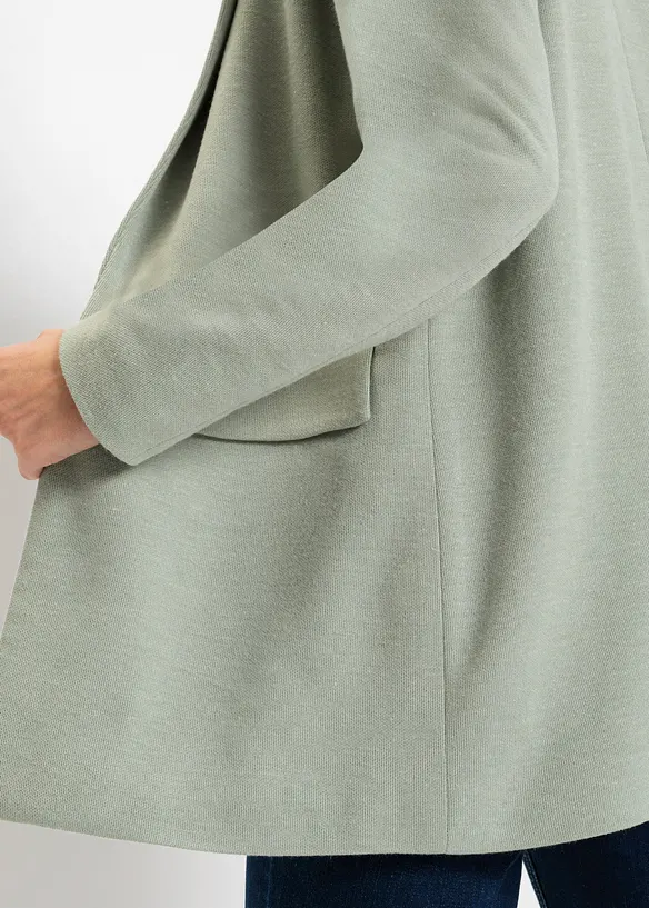 Lange jersey blazer met zakken, bonprix