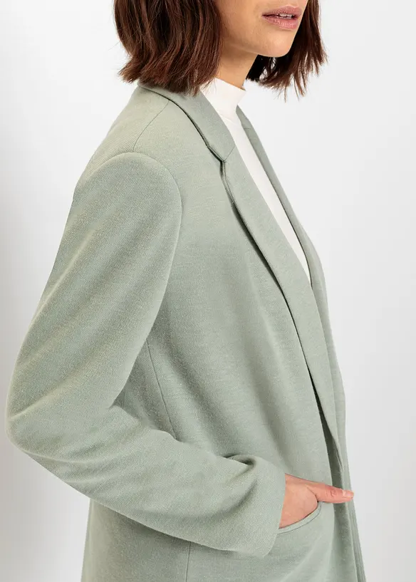 Lange jersey blazer met zakken, bonprix