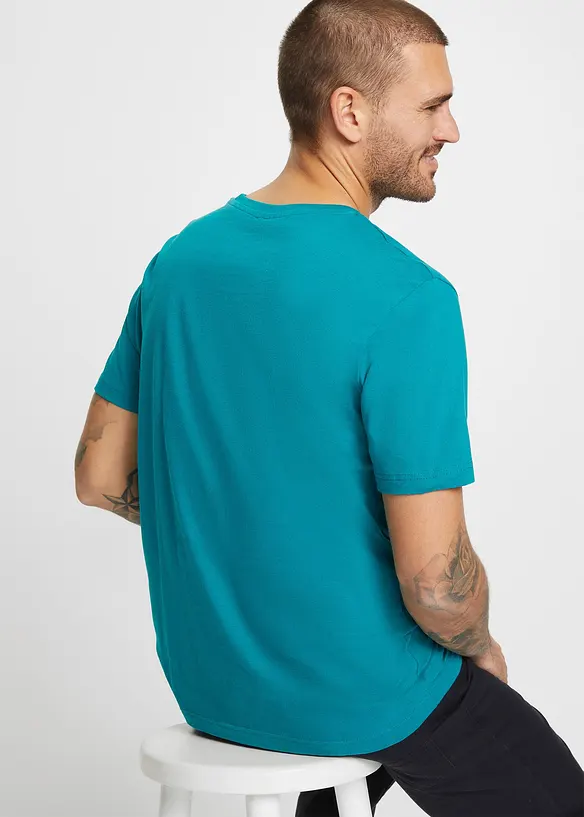 T-shirt (set van 2) van puur katoen, bonprix